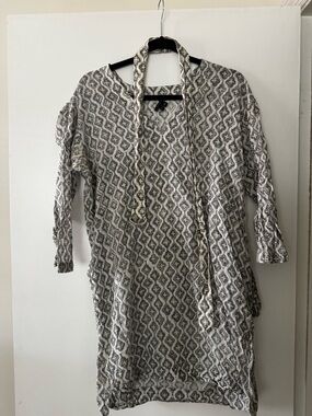 Theory Women’s Printed Dress in Cream and Gray